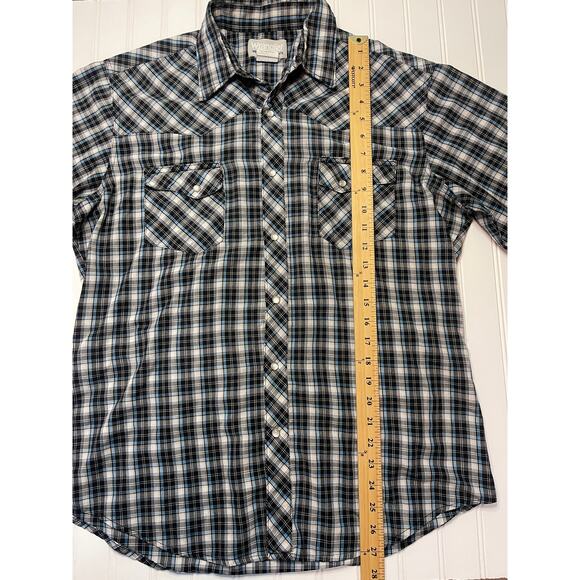 Wrangler Wrancher Shirts Button Down Snap Buttons Western Size Men's Large - Picture 4 of 7